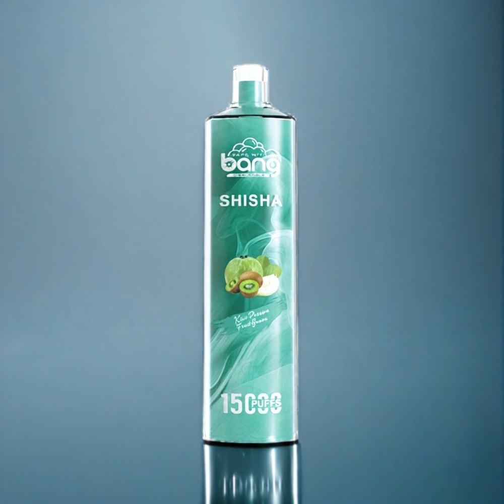 Bang Shisha 15000 Puffs Engangs Vape Dansk Engros med Kiwi Passionsfrugt Guava - 23ml E-væske, Type-C Opladning, 600mAh Batteri