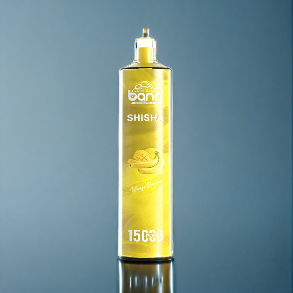 Bang Shisha 15000 Puffs Engangs Vape Dansk Engros med Mango Banan, 23ml E-væske, Type-C Opladning, 600mAh Batteri