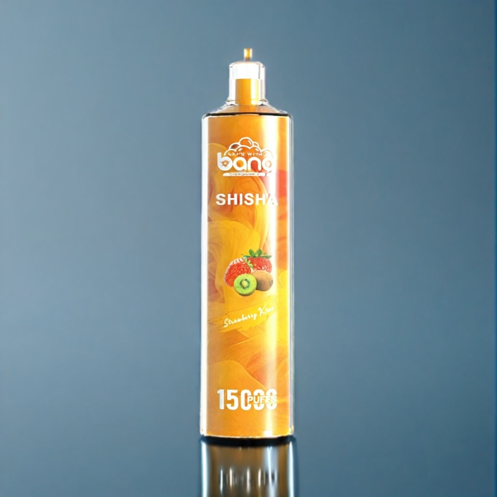 Bang Shisha 15000 Puffs Engangs vape Jordbær Kiwi Dansk Engros med 23ml E-væske og Type-C Opladning