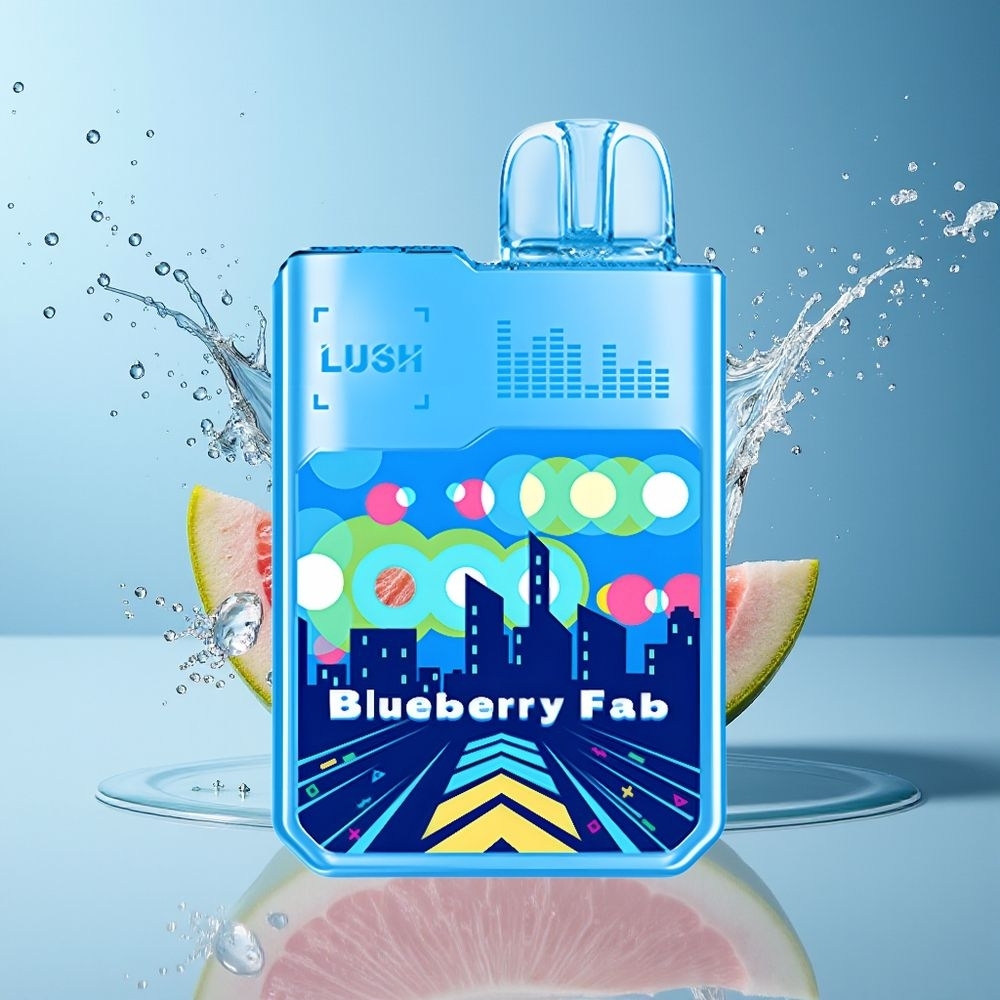 Digiflavor x Geekbar LUSH 20000 Puffs Disposable Vape Blå Hindbær Is Dansk Engros med 820Mah Batteri, 5% Nikotin og USB Type-C Opladning