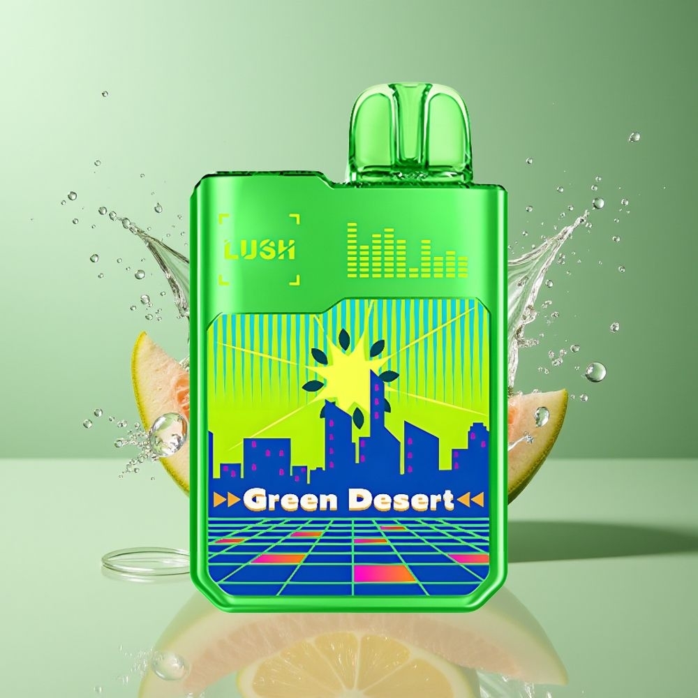 Digiflavor x Geekbar LUSH 20000 Puffs Engangs Vape med 820Mah Batteri og 5% Nikotin – Grøn Ørken – Dansk Engros