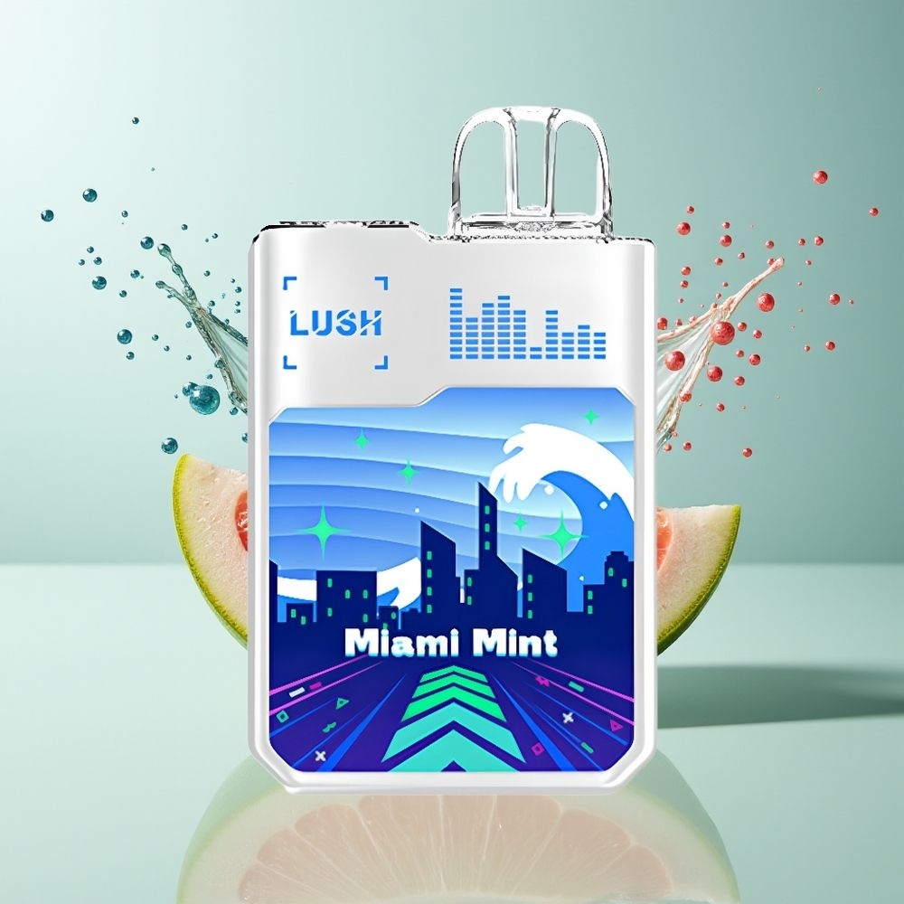 Digiflavor x Geekbar LUSH Engangs Vape Dansk Engros - 20000 Puffs, 5% Nikotin, Miami Mynte, USB Type-C, LED-skærm