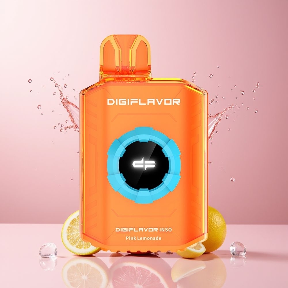 Digiflavor INSO 700 Puffs Engangs E-cigaret Dansk Engros med Dual-Mesh Coils og Lyserød Lemonade