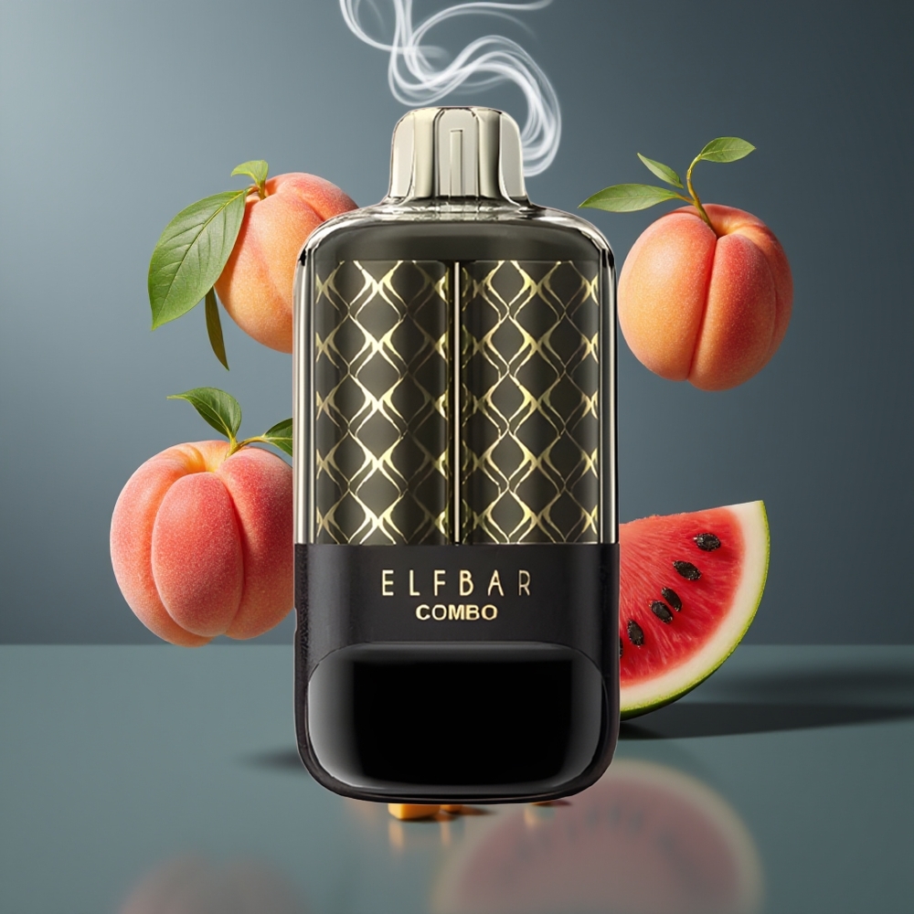 ELF BAR COMBO 25000 Puffs Dansk Engros Disposable Vape Fersken Mango & Vandmelon med 700mAh Battery og Type-C Opladning