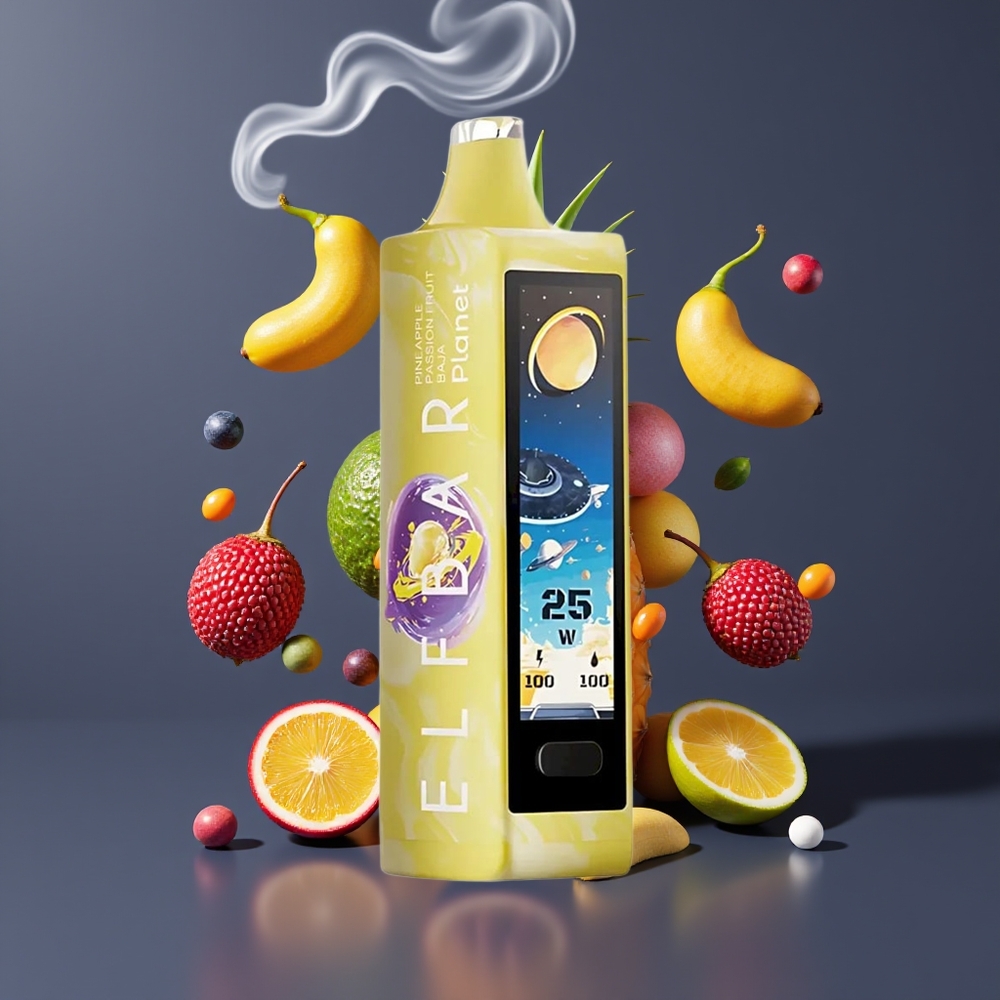 Elf Bar Planet 25000 Puffs Disposable Vape Ananas Passionsfrugt Baja Dansk Engros