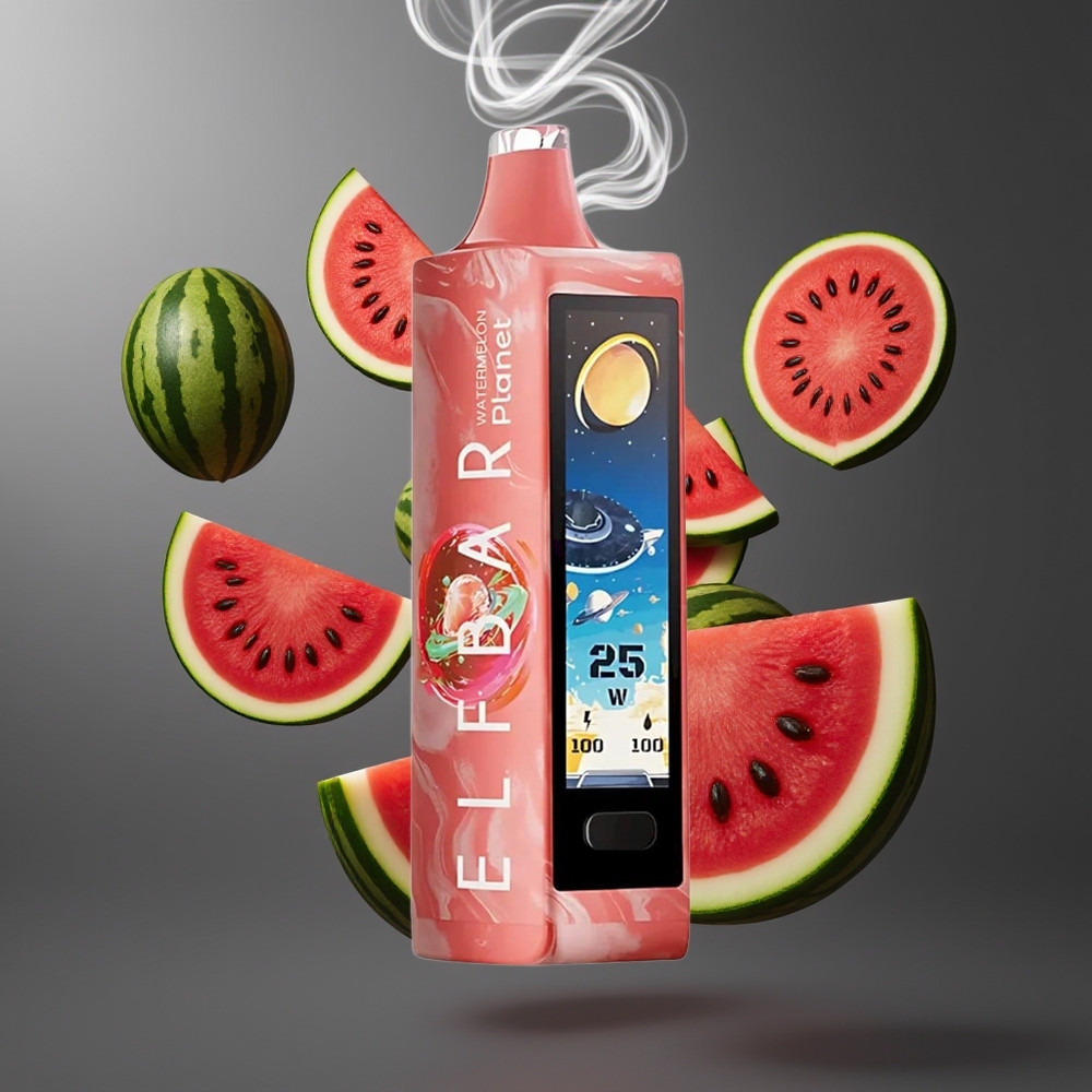 Elf Bar Planet 25000 Puffs Disposable Vape Vandmelon Dansk Engros – 50mg Nikotin, 18ml, 800mAh Genopladelig