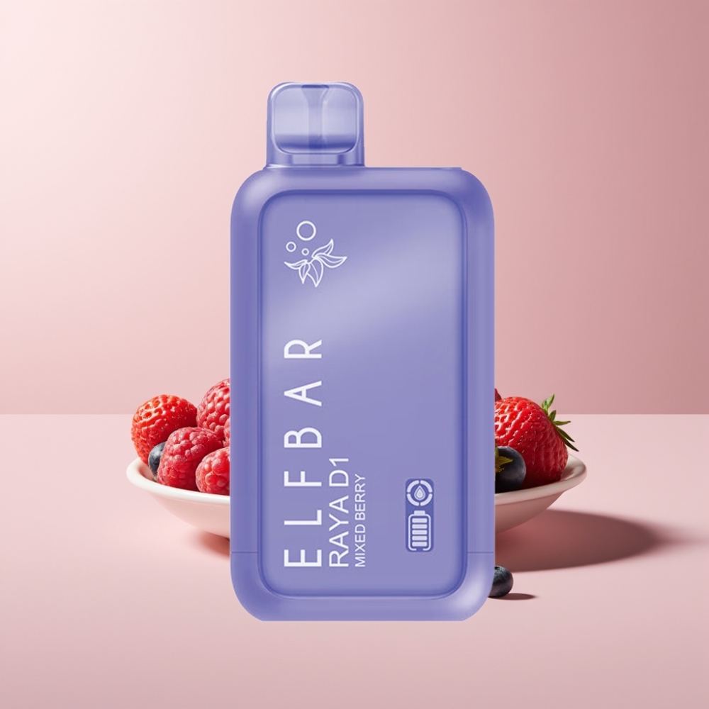 Elf Bar Raya D1 13000 Puffs Engros Dansk Vape til Engangsbrug med Blandet Bær 18ml 650mAh Type-C