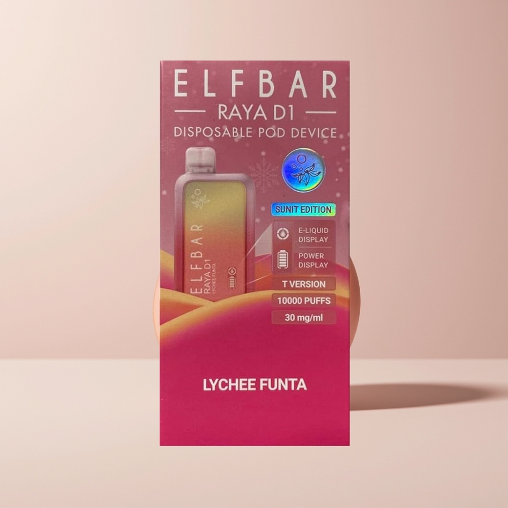 Elf Bar Raya D1 13000 Puffs Engros Vape til Engangsbrug Litchi Sjov Dansk engros