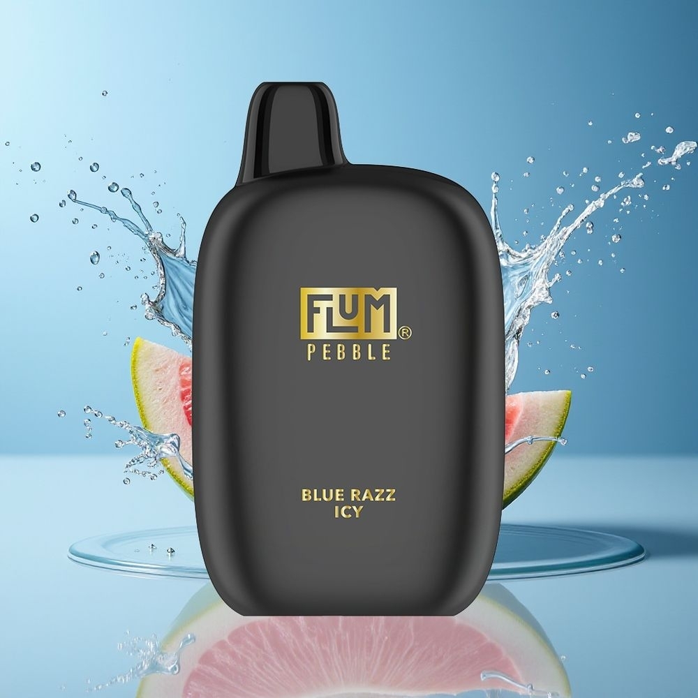 FLUM Pebble 6000 Dansk Engros Blå Hindbær Is 10ml 5% 500mAh Mesh Coil Type-C