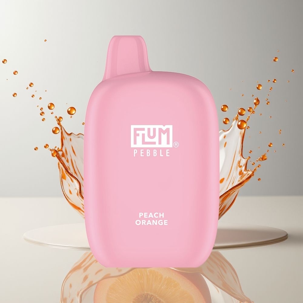 FLUM Pebble 6000 Dansk engros 10ml 5% Mesh Coil Fersken Appelsin