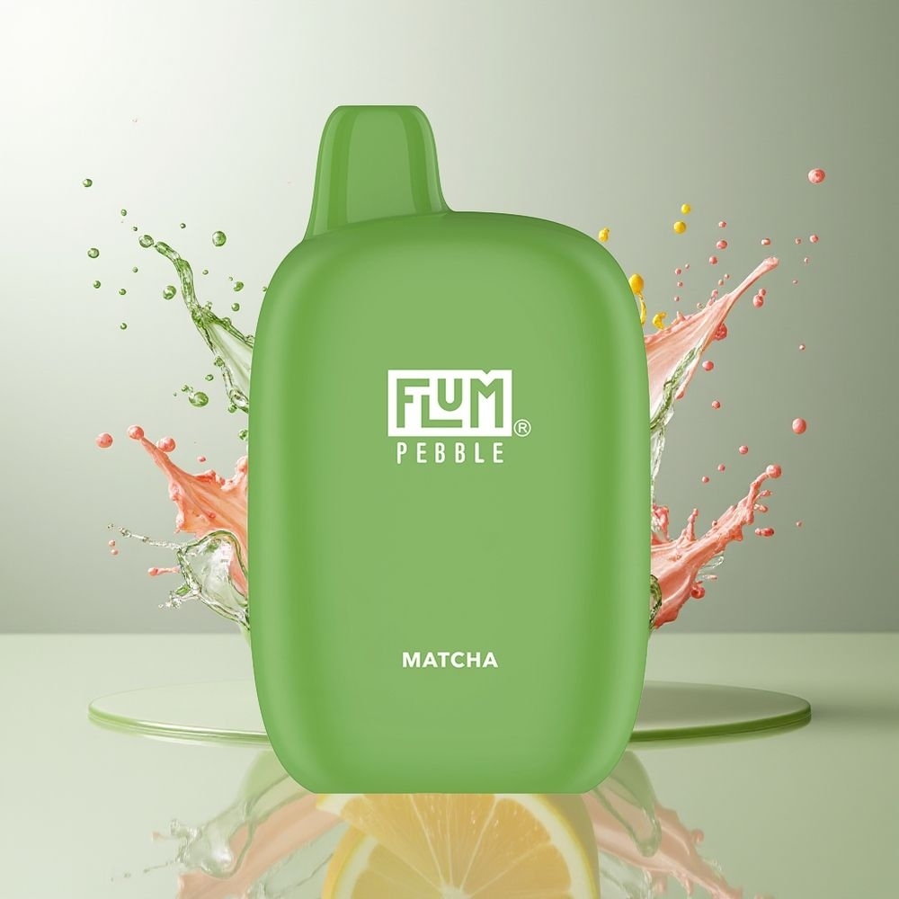 FLUM Pebble 6000 Dansk engros – 10ml 5% Nikotin – 500mAh Type-C – Mesh Coil – Matcha