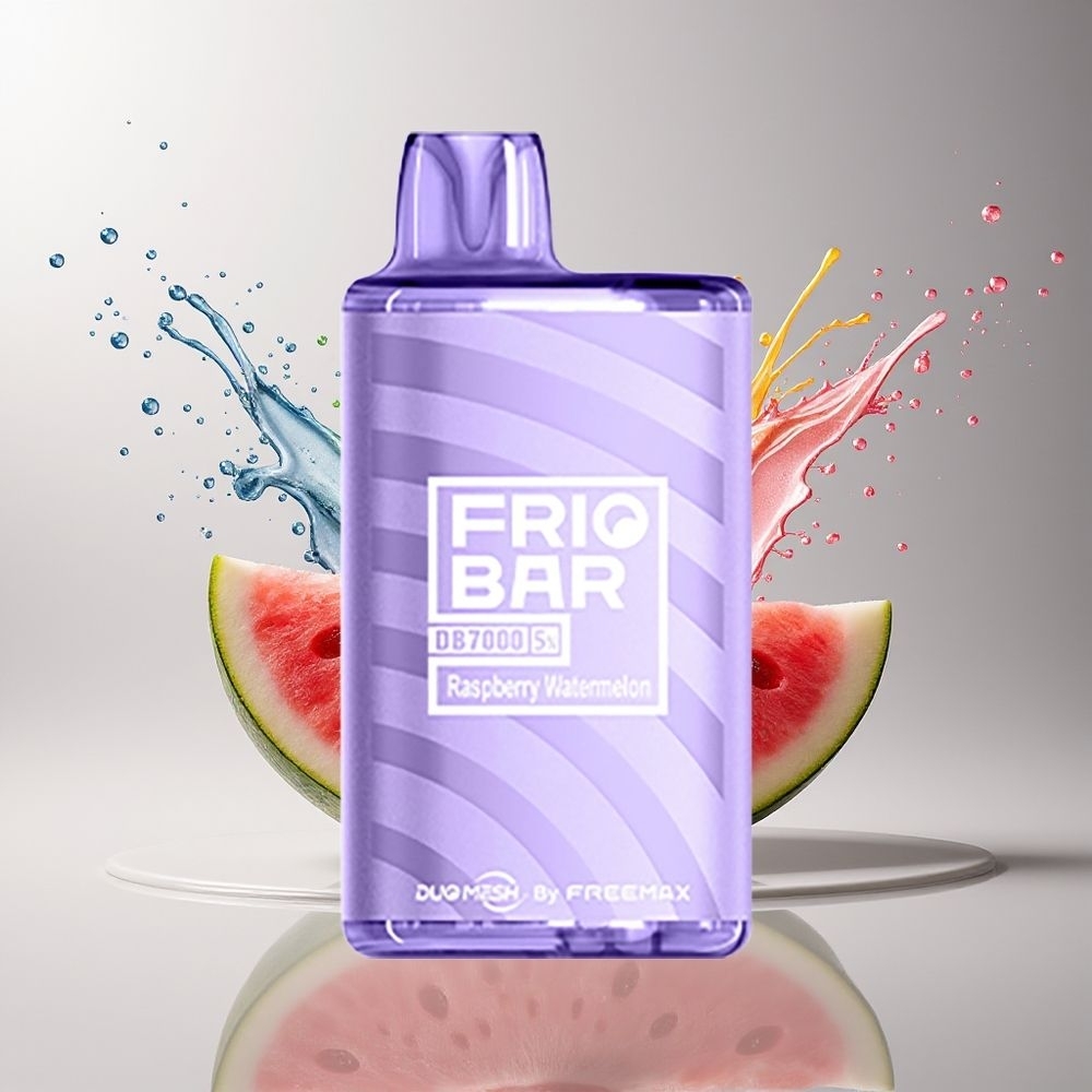 FRIOBAR DB7000 Dansk Engros 16mL 7000 puff 50mg USB-C Hindbær Vandmelon Engangs Vape