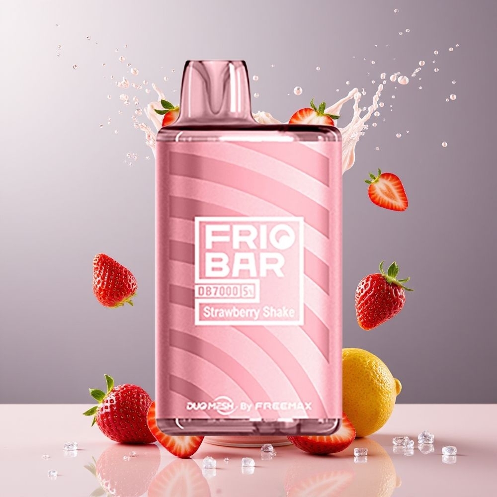 FRIOBAR DB7000 Dansk Engros 16mL 7000 puff 50mg/mL USB-C Jordbær Milkshake Engros