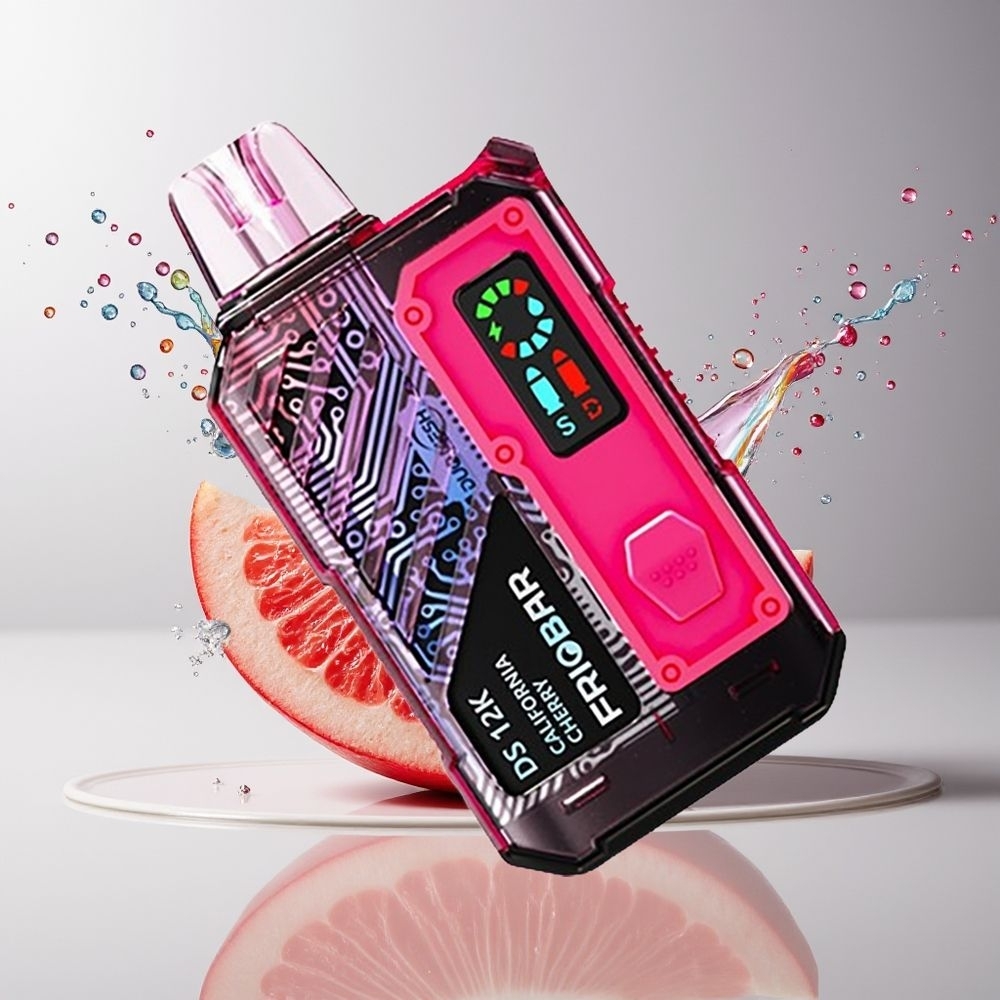 FRIOBAR DS 12K Dansk Engros Engangs Vape med 10mL Kapacitet, 50mg/mL Nikotin og 12000 Puff - Californisk Kirsebær