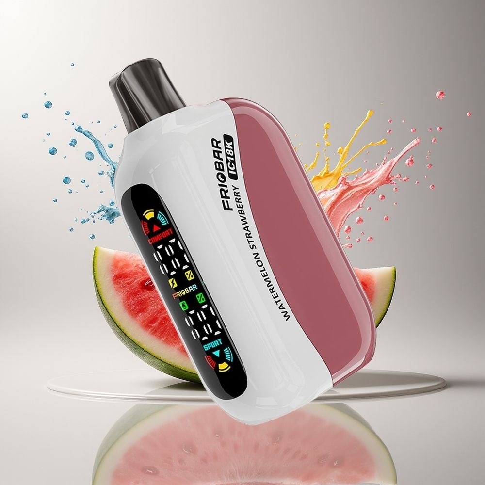 FRIOBAR IC18K 18000 Dansk Engros Disposable Vape Vandmelon Jordbær 18mL 18000 Puff 50/20mg/mL 1000mAh USB-C