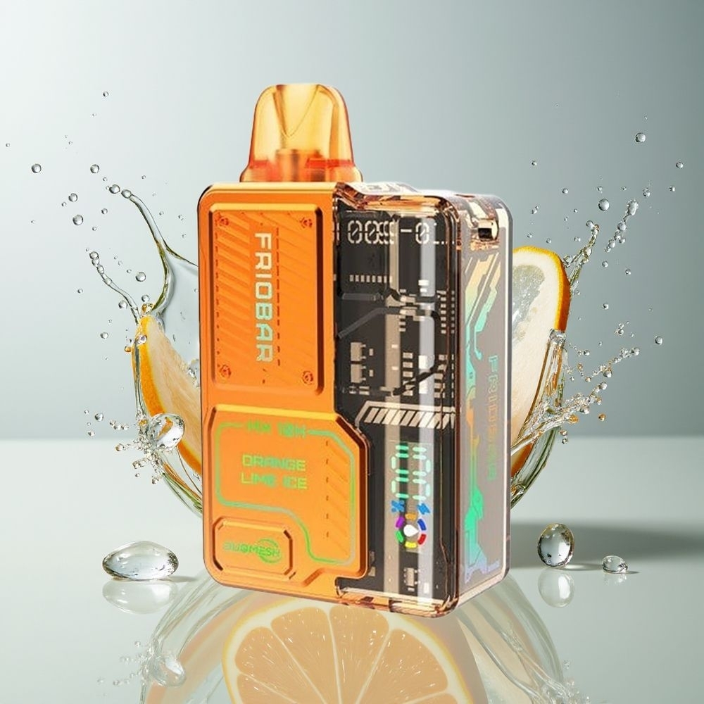 FRIOBAR MX 10K Engangs Vape Dansk Engros – Orange Lime Is med 10.000 puff og 10mL kapacitet