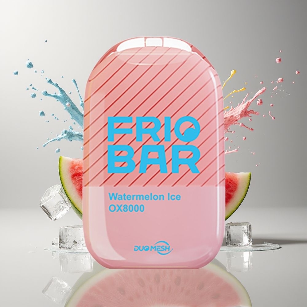 FRIOBAR OX8000 Dansk Engros 16mL 8000 puff 50mg USB-C Vandmelon Is