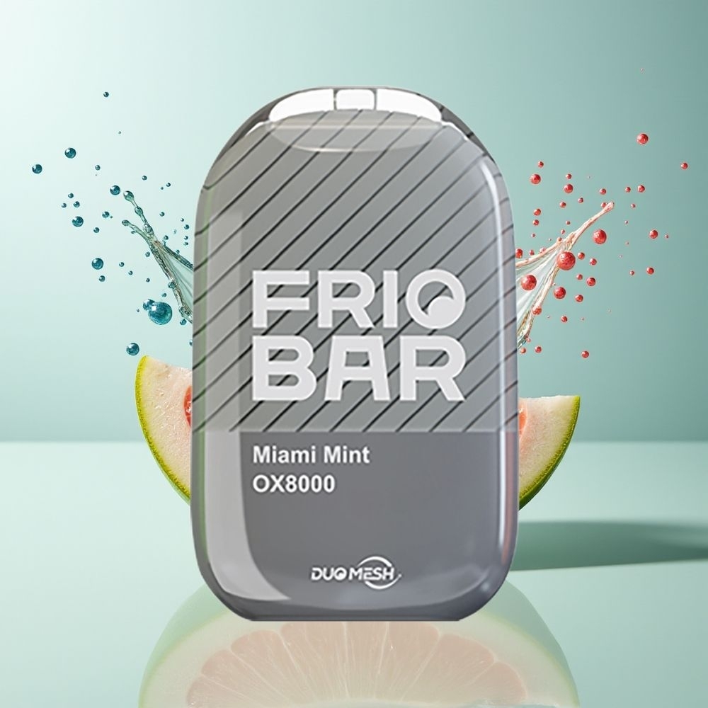 FRIOBAR OX8000 Dansk Engros - 16mL 8000 puff 50mg/mL Miami Mynte