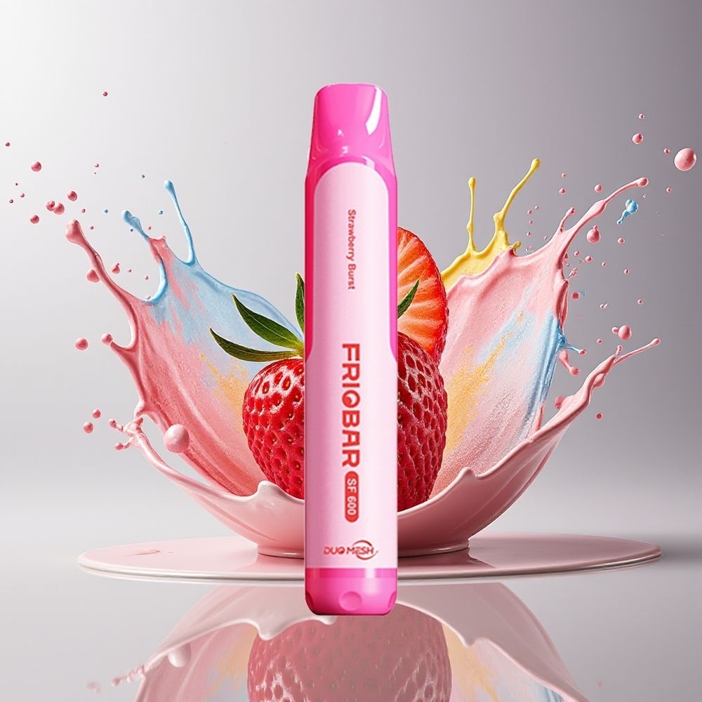 FRIOBAR SF600 Dansk Engros – 2mL / 600 puff / 20mg – Jordbær Eksplosion
