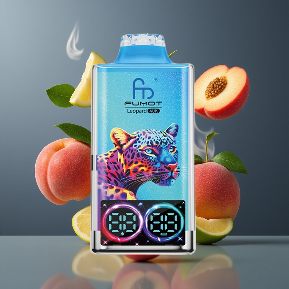 Fumot Leopard 40K Puffs Dansk Engros Disposable Vape Peachy Mango Ananas Dual Mesh Type-C