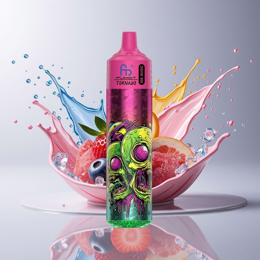 Fumot RandM Tornado 30000 Puffs Dansk Engros – Jordbær Blåbær (30mL, 600mAh, 1.0 Ohm)