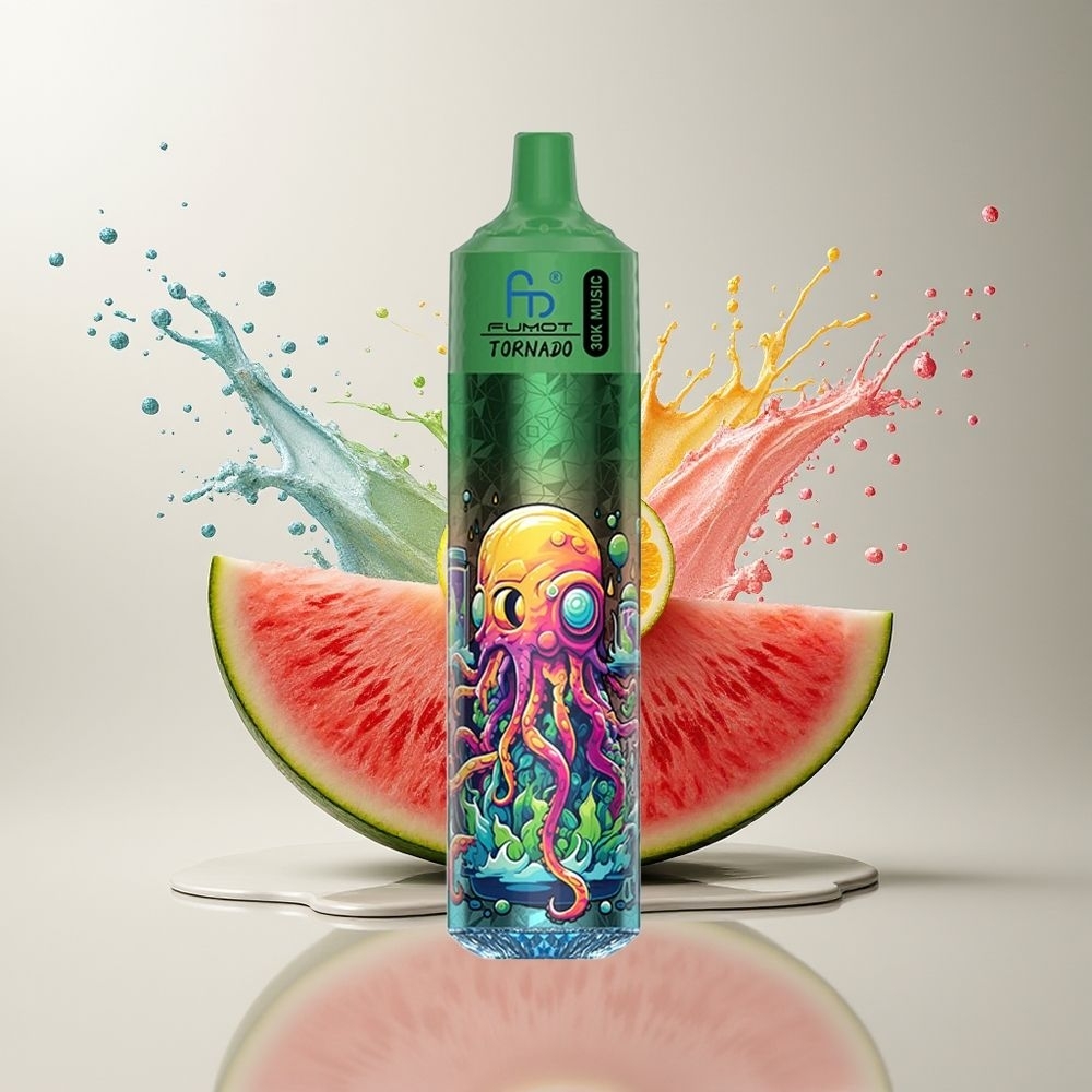 Fumot RandM Tornado 30000 Puffs Dansk Engros – Vandmelon Cantaloupe – 30mL / 5% / 600mAh