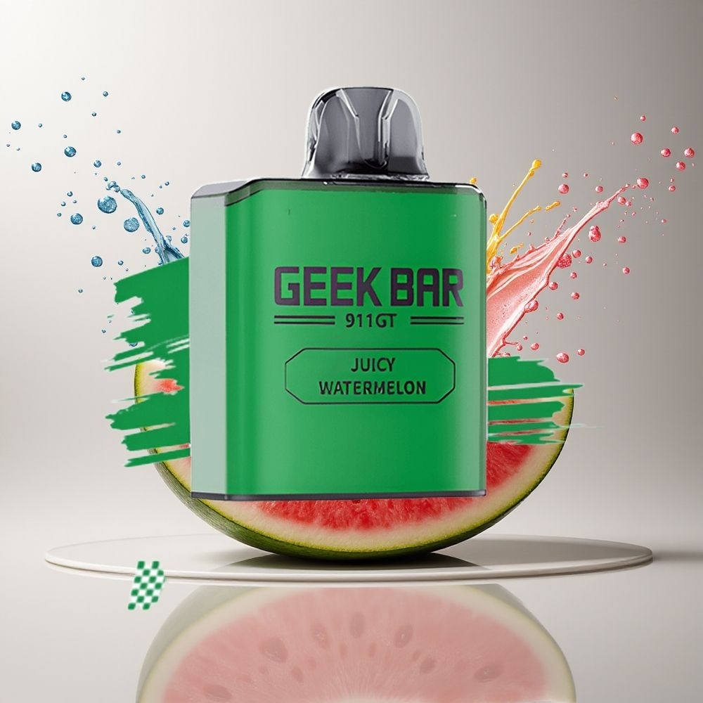 GEEK BAR 911 GT 16000 Puffs Disposable Vape Dansk Engros med 5% Nikotin, Dynamisk Skærm og VPU Teknologi - Saftig Vandmelon