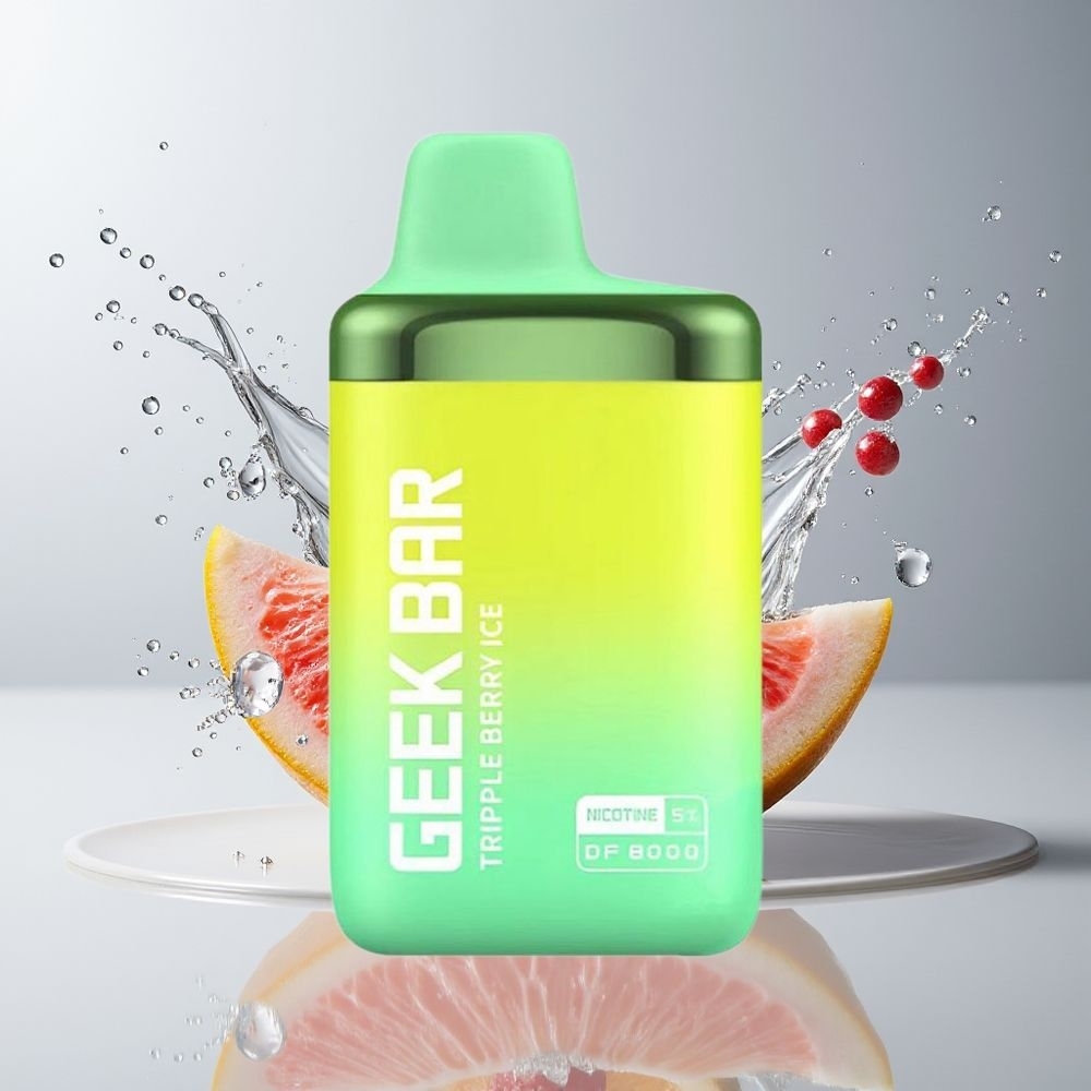 GEEK BAR DF8000 Dansk Engros Disposable Vape med 8000 puff, 14 mL e-væske og Triple Bær Is