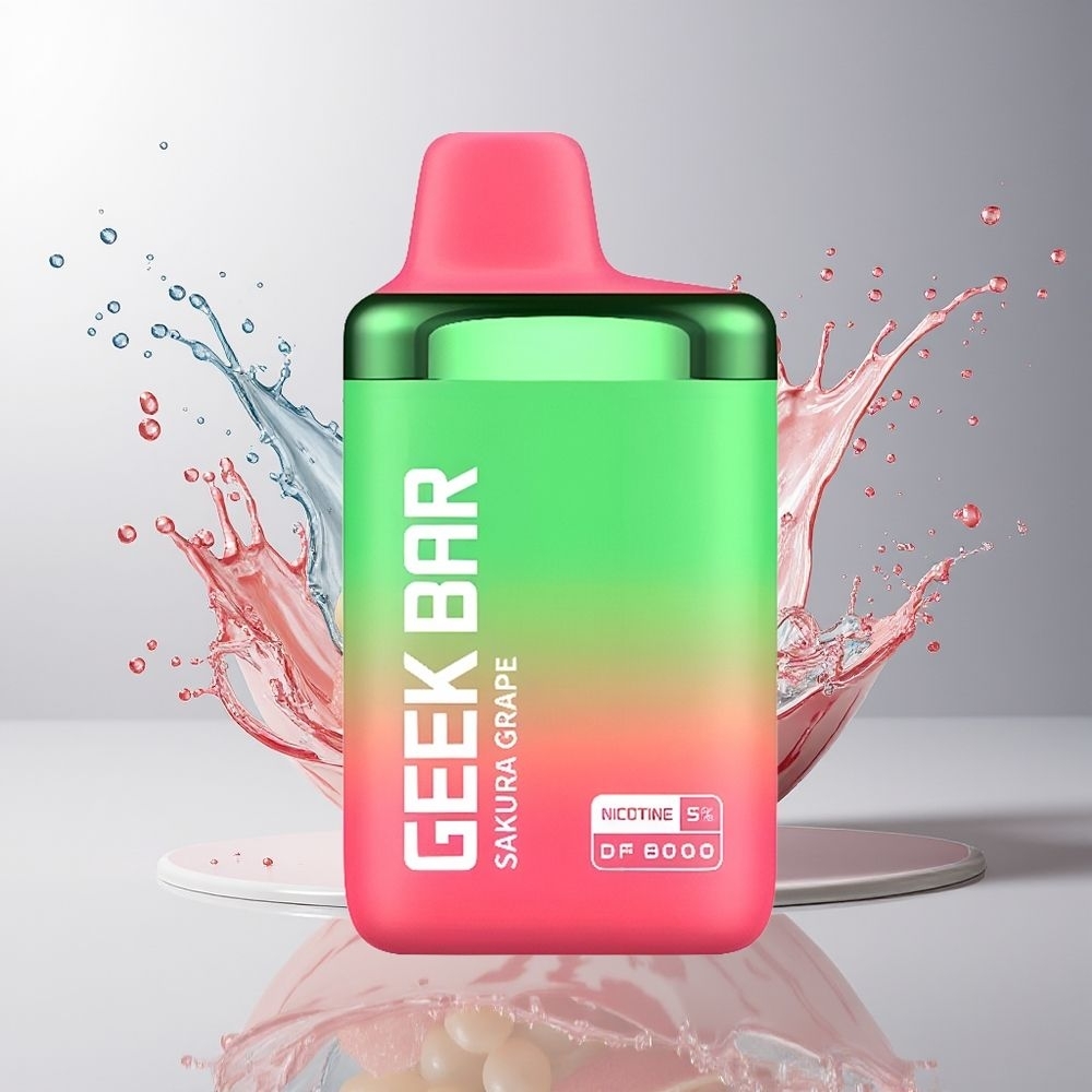 GEEK BAR DF8000 Disposable Vape Sakura Vin (Dansk engros) – 8000 puff, 14 mL, Dual Mesh Coil