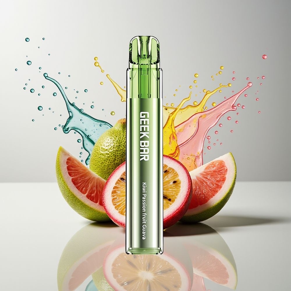 GEEK BAR Elite 1000 Puffs Dansk engros Disposable Vape Mesh Coil Design Slank Ergonomisk Lækagesikker Bærbar Kiwi Passionsfrugt Guava