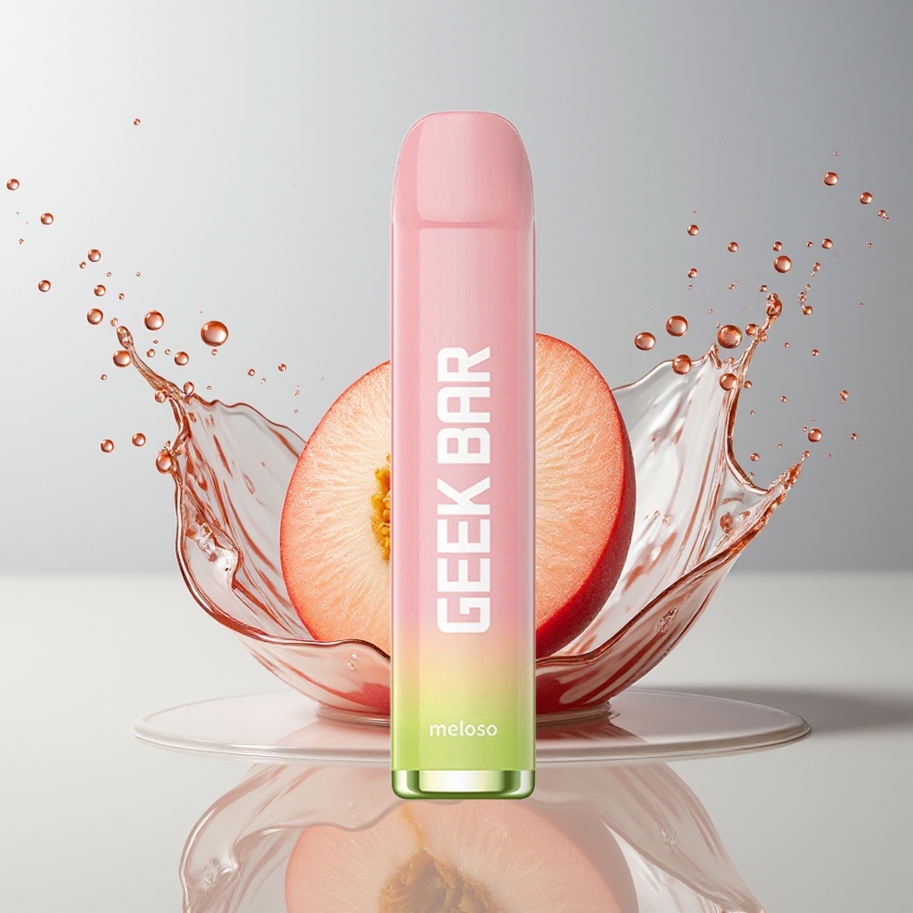 GEEK BAR Meloso 600 Puffs Dansk Engros Disposable Vape Fersken Is