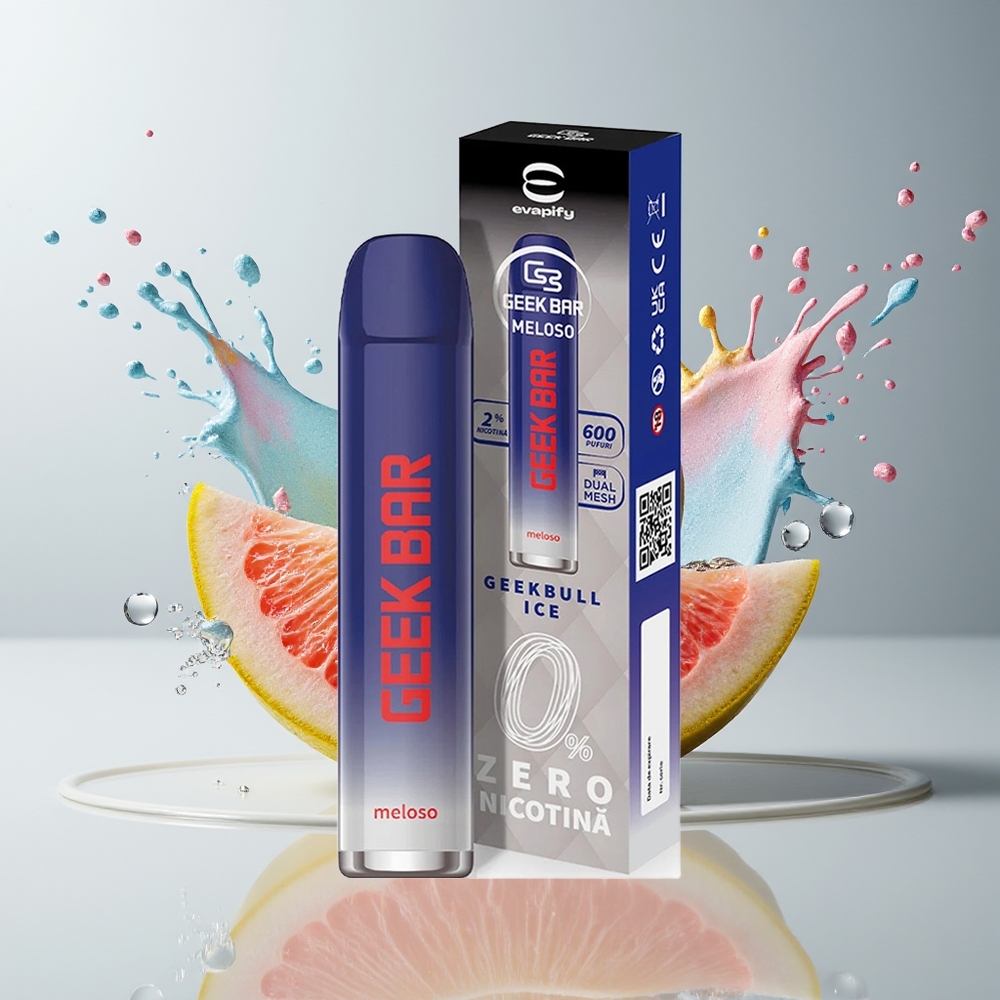 GEEK BAR Meloso 600 Puffs Disposable Vape Dansk Engros – 2ml / 550mAh / 20mg – Geekbull Is