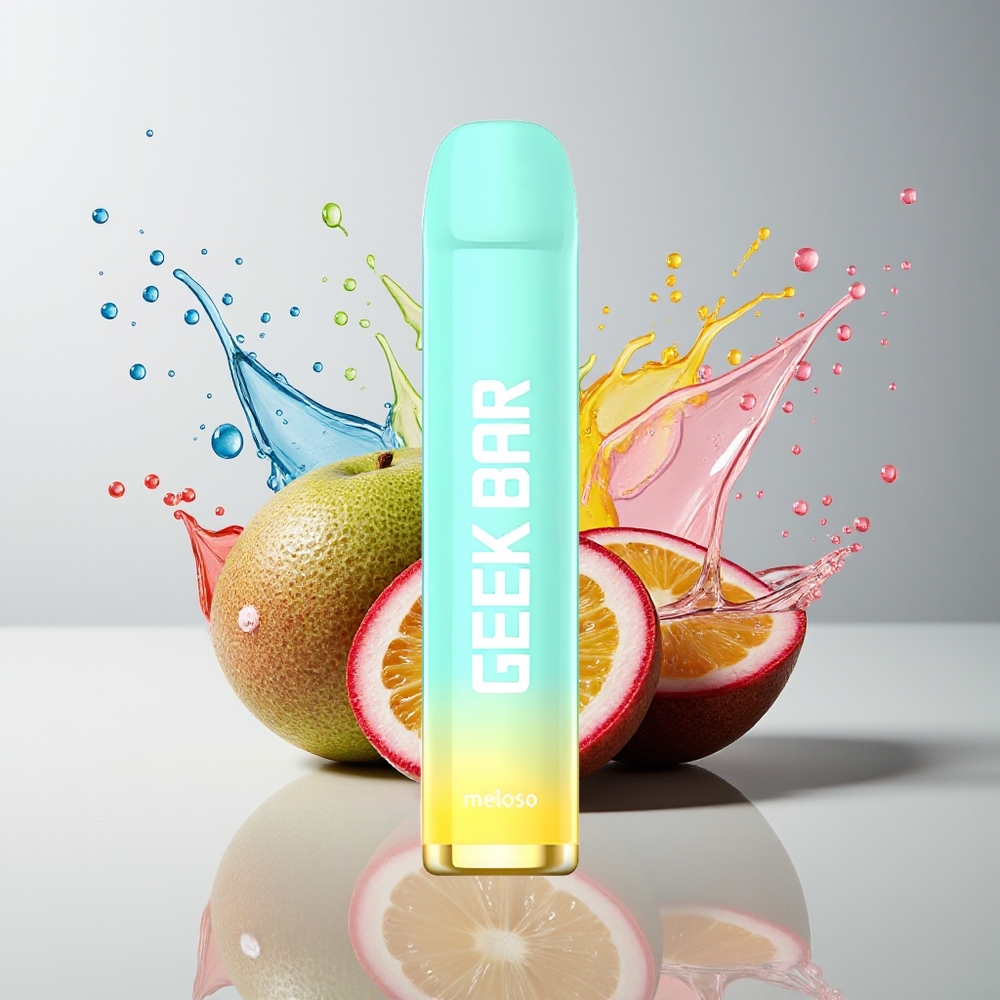GEEK BAR Meloso 600 Puffs Engangs E-damp Dansk engros med Kiwi og Passionsfrugt – 2ml, 550mAh, 20mg