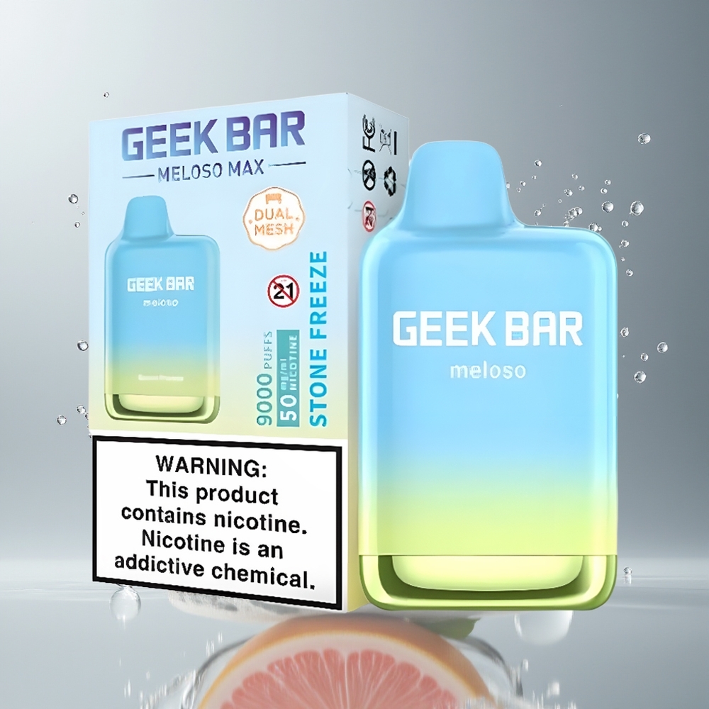 GEEK BAR Meloso Max 9000 Puffs Engangs Vape Dansk Engros med 14ml og Duck-bill Mundstykke