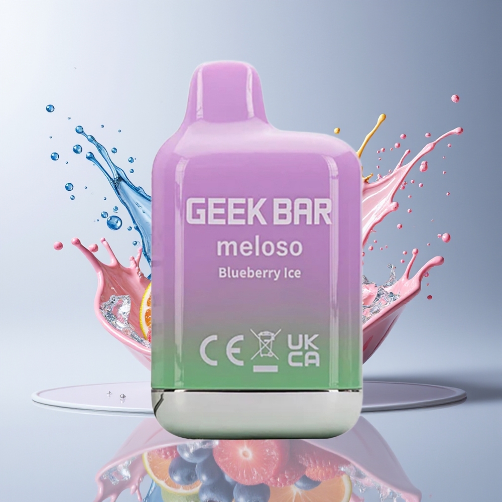 GEEK BAR Meloso Mini 600 Puffs Dansk Engros Disposable Vape Blåbær Is med 550mAh Batteri og 2ml E-væske