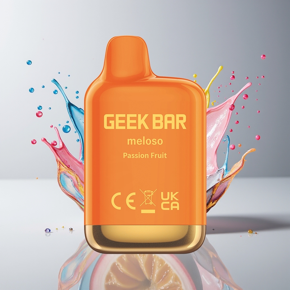 GEEK BAR Meloso Mini 600 Puffs Dansk Engros Disposable Vape Passionsfrugt med 550mAh og 2ml 50VG/50PG