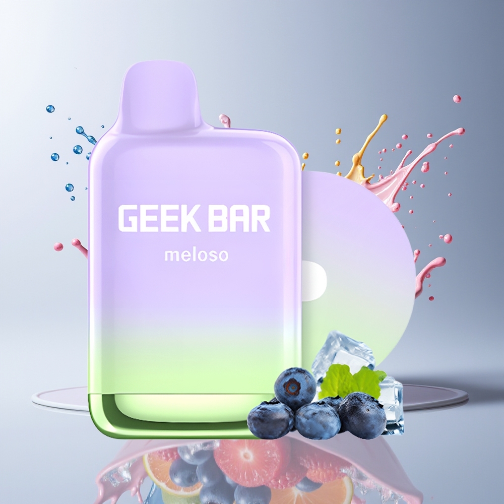 GEEK BAR Meloso Pro 4000 Puffs Dansk Engros Disposable Vape Blåbær Is med 2% Nikotin og Type-C Opladning