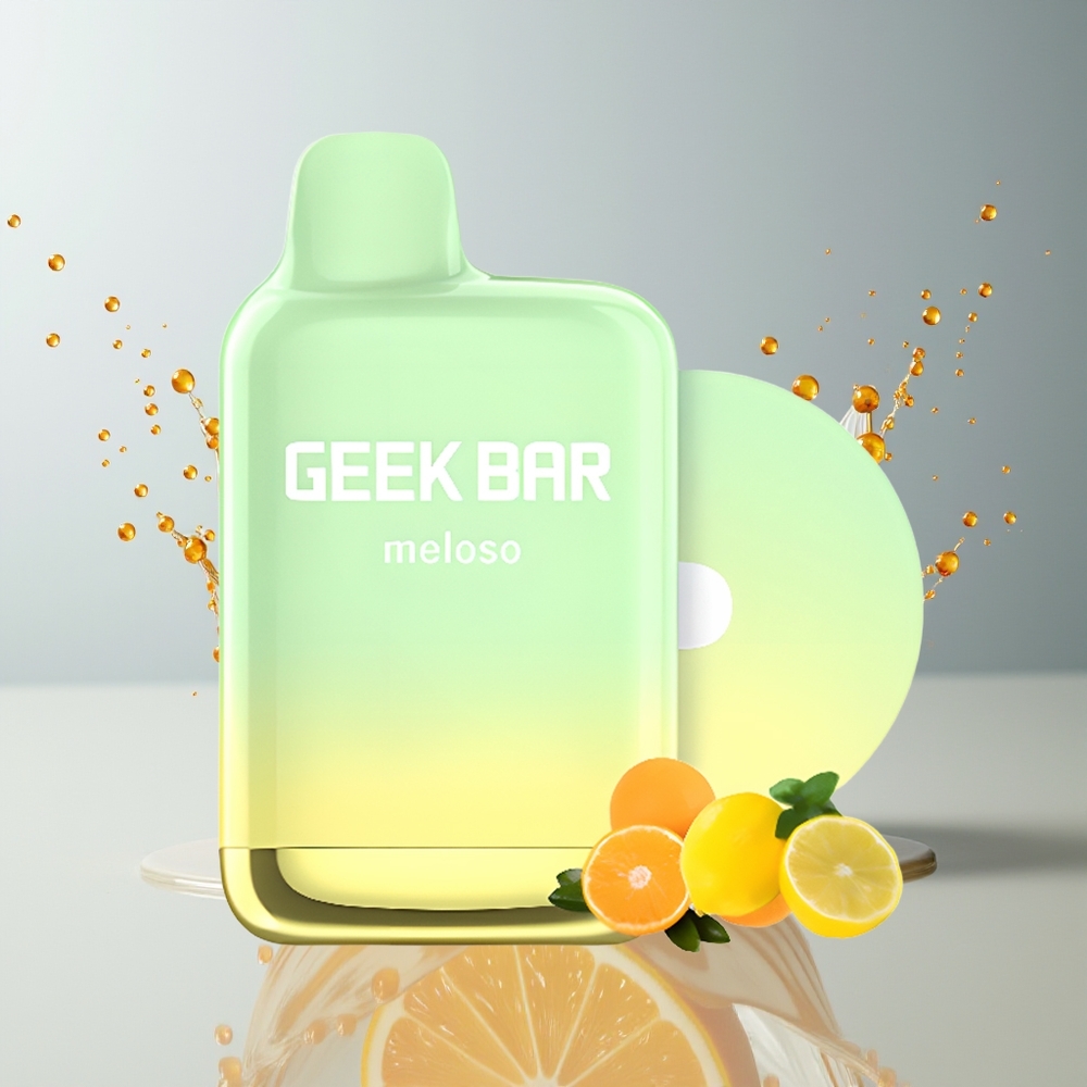 GEEK BAR Meloso Pro 4000 Puffs Dansk Engros Disposable Vape med Appelsin Citron, 2% Nikotin, 12ml Ejuice, Type-C Opladning