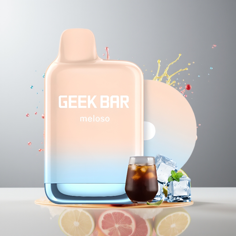 GEEK BAR Meloso Pro 4000 Puffs Dansk Engros Disposable Vape med Cola-Iskold 12ml Ejuice og 600mAh Genopladelig Batteri
