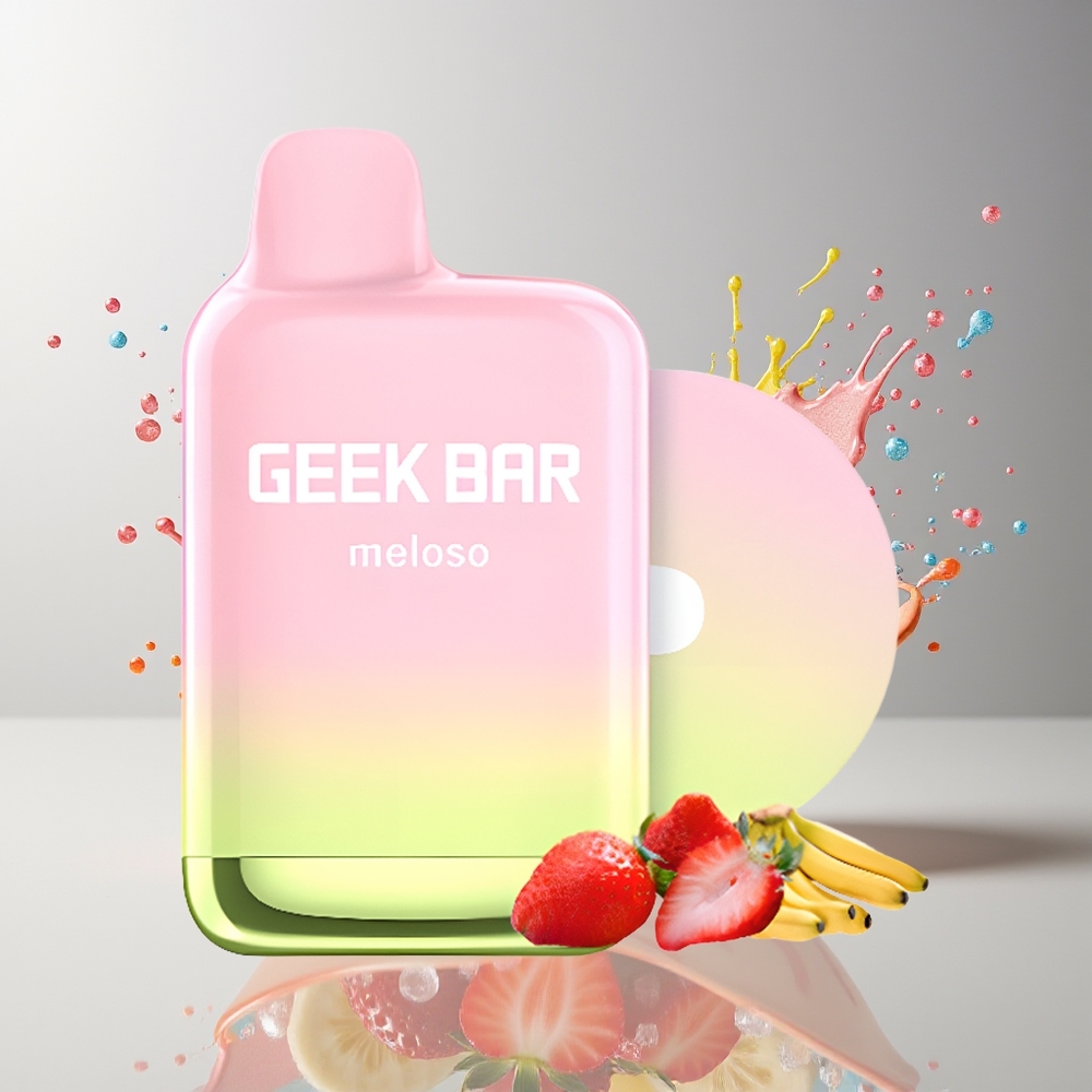 GEEK BAR Meloso Pro 4000 Puffs Dansk Engros – Jordbær Banan – 2% Nikotin – 12ml – Opladbar