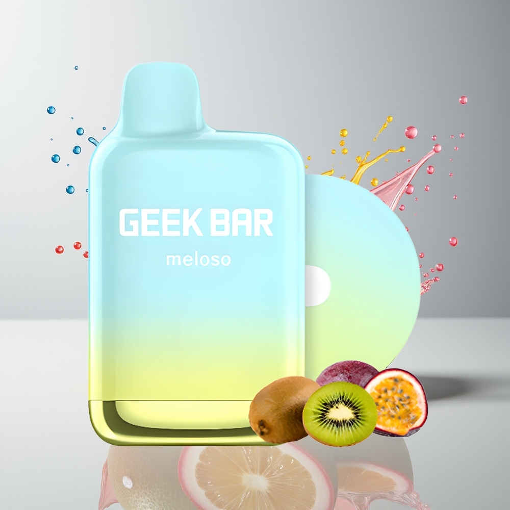 GEEK BAR Meloso Pro 4000 Puffs Dansk Engros – Kiwi Passionsfrugt, 2% Nikotin, 12ml Ejuice, 600mAh Genopladelig Batteri