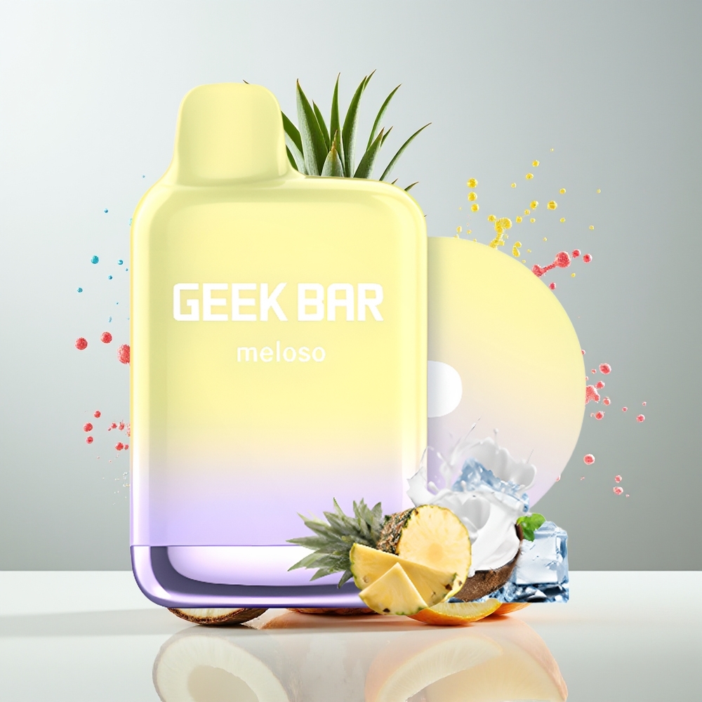 GEEK BAR Meloso Pro 4000 Puffs Disposable Vape Ananas Kokos Is Dansk engros