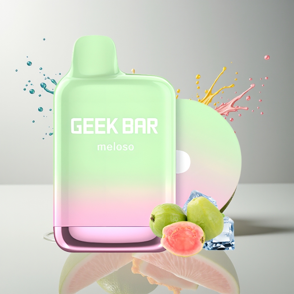 GEEK BAR Meloso Pro 4000 Puffs Disposable Vape Guava Is Dansk Engros med 2% Nicotin og 12ml Ejuice