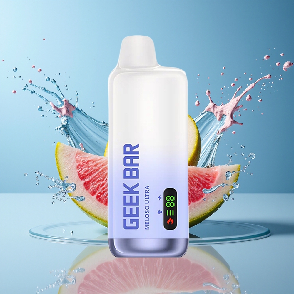 GEEK BAR Meloso Ultra 10000 Puffs Dansk Engros Disposable Vape Blå Bringebær Is med 5% Nikotin og USB-C Opladning