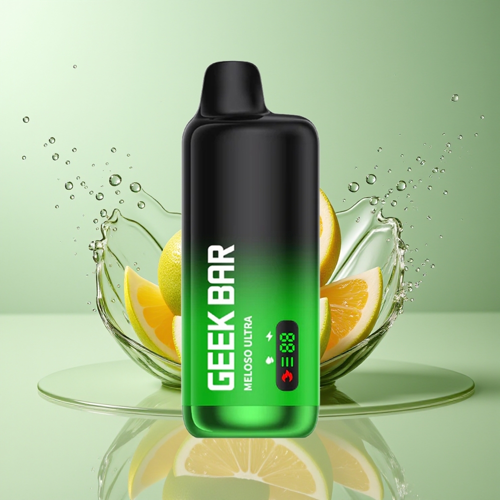 GEEK BAR Meloso Ultra 10000 Puffs Dansk Engros Disposable Vape Med Grøn Te Is, 5% Nikotin, USB-C Opladning, 630 mAh