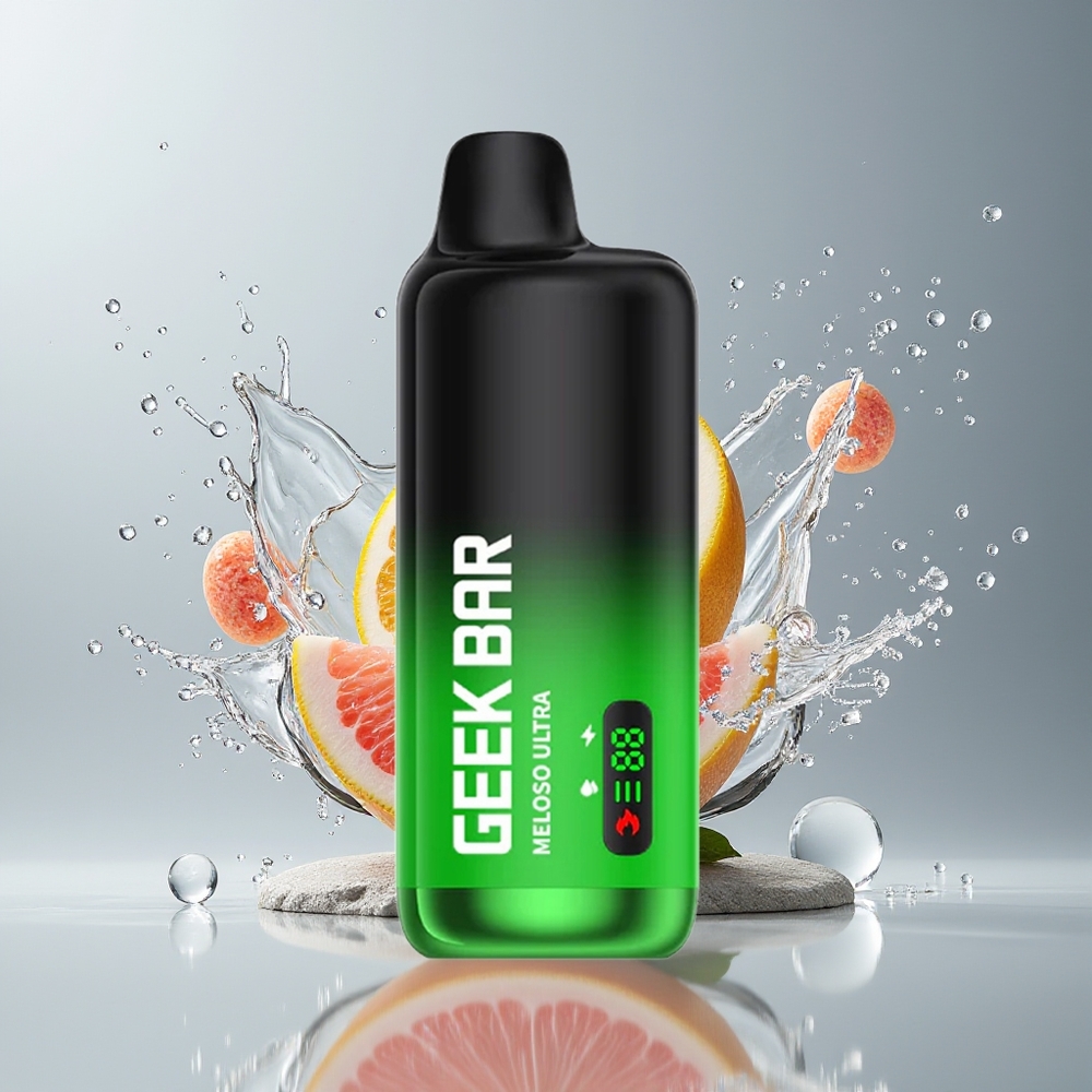 GEEK BAR Meloso Ultra 10000 Puffs Dansk Engros Disposable Vape med 5% Nikotin, USB-C Opladning og Dual Mesh Coil