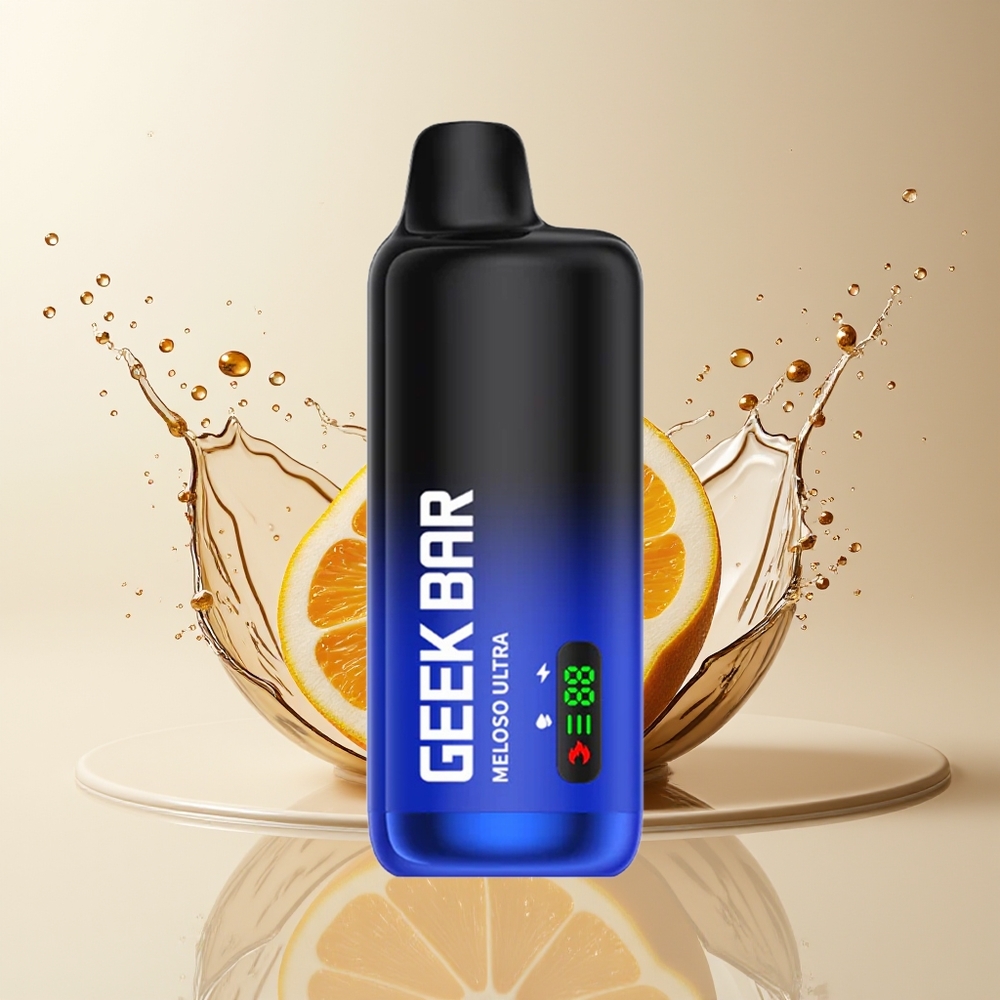 GEEK BAR Meloso Ultra 10000 Puffs Dansk Engros Tobak Fløde Dual Mesh Coil USB-C Opladning