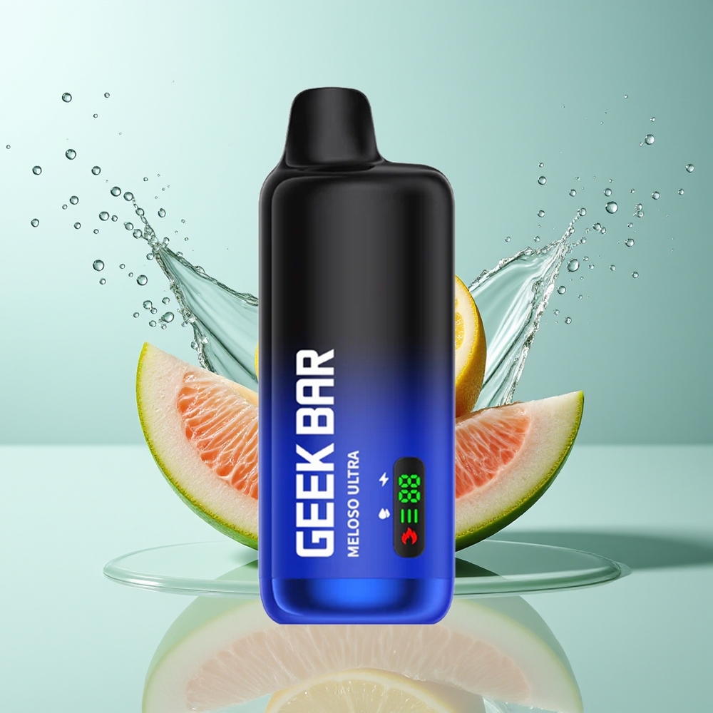 GEEK BAR Meloso Ultra 10000 Puffs Disposable Vape Cool Mint (Kølig Mynte) – 5% Nikotin, 630 mAh, USB-C, Dansk Engros
