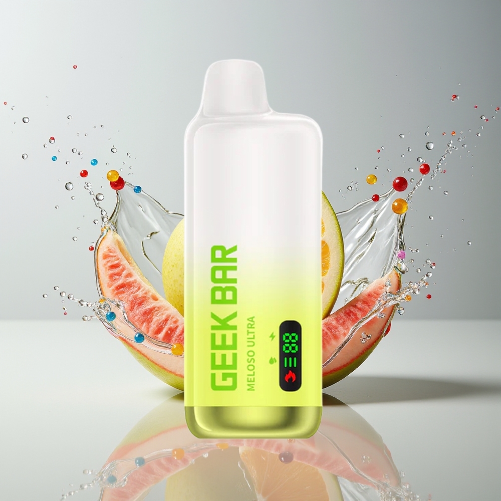 GEEK BAR Meloso Ultra 10000 Puffs Disposable Vape Dansk Engros – 5% Nikotin, 630 mAh, USB-C, Sur Æble Is