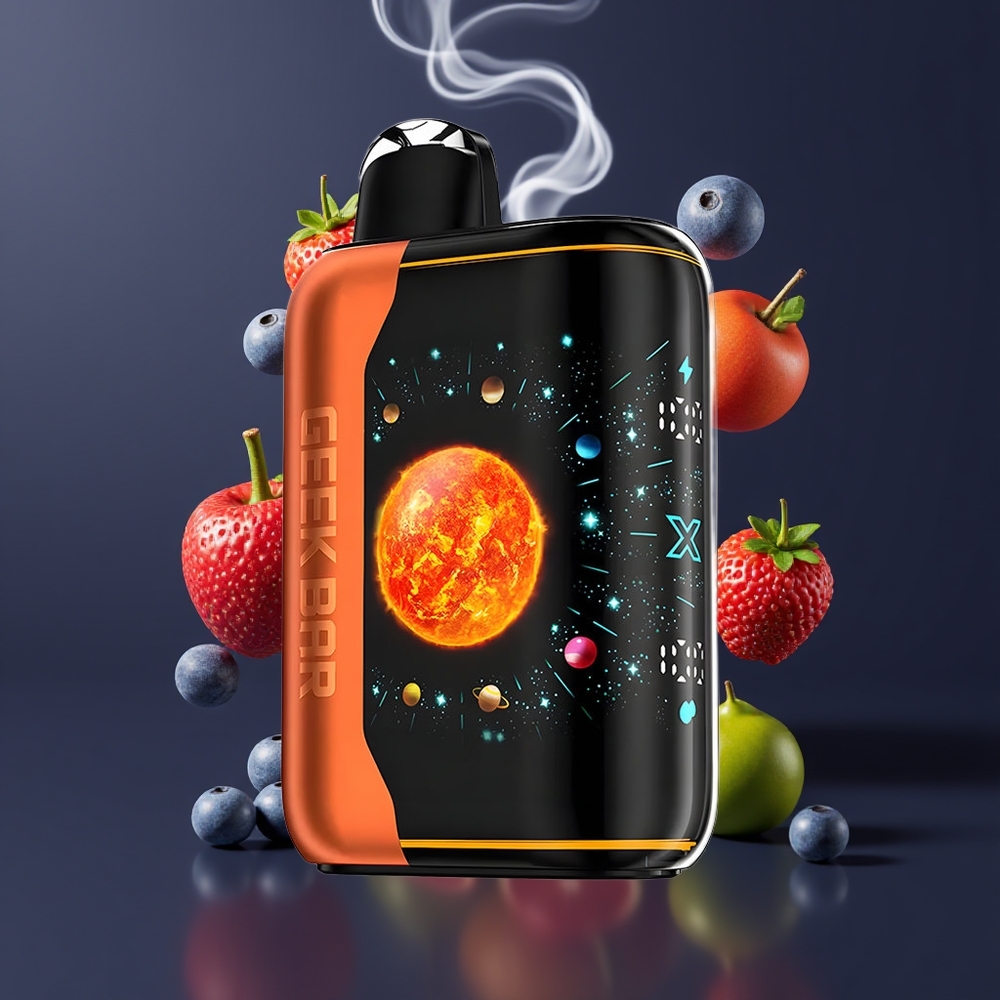 GEEK BAR Platinum Edition 25000 Dansk Engros med 20mL E-Liquid, 2% Nikotin og Dynamisk 3D Buet Skærm